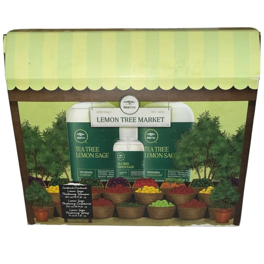 NEW!- Paul Mitchell- Lemon Tree Market- Tea Tree Lemon Sage Kit (Thickening)